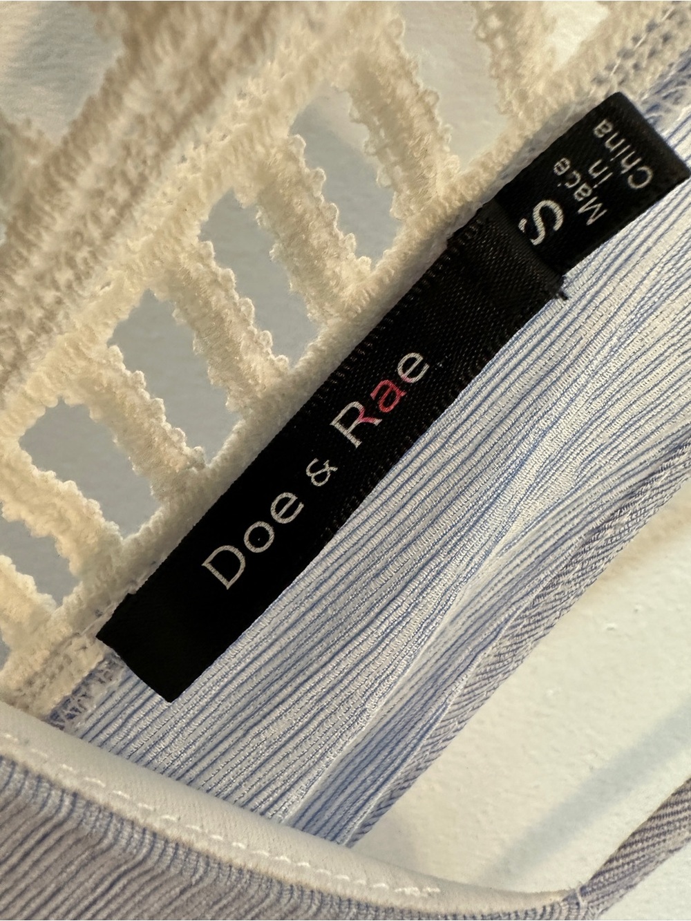 Doe & Rae Pale Blue Maxi Dress with Crochet Inset - Picture 6 of 13